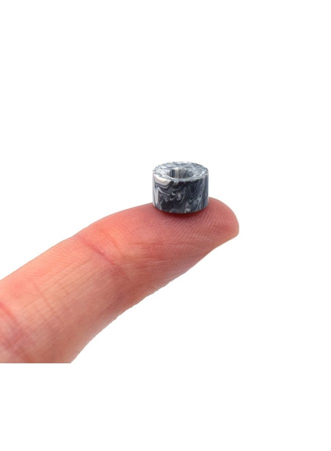 Teak Tuning Apex 61D Urethane Fingerboard Wheels Cruiser Style Bowl Shaped 8.7Mm Diameter Abec9 Stealth Bearings Made In The Usa Grey & White Swirl Colorway - Image 5