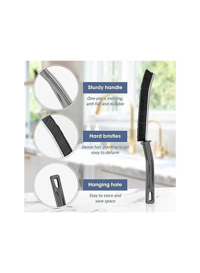 promass 3 Pcs Crevice Cleaning Brush, 2023 New Multifunctional Gap Cleaning Brush Tool, Bathroom Gap Brush, Grout Cleaner Brush Hard Bristle Crevice Cleaning Brush - Image 3