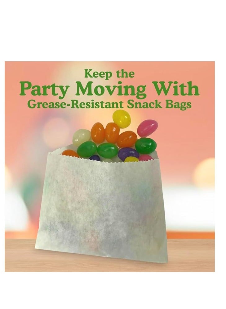 Grease-resistant snack bags Serving bags for French fries, onion rings, and more Perfect for outdoor entertaining Keeps hands grease-free  - Image 4