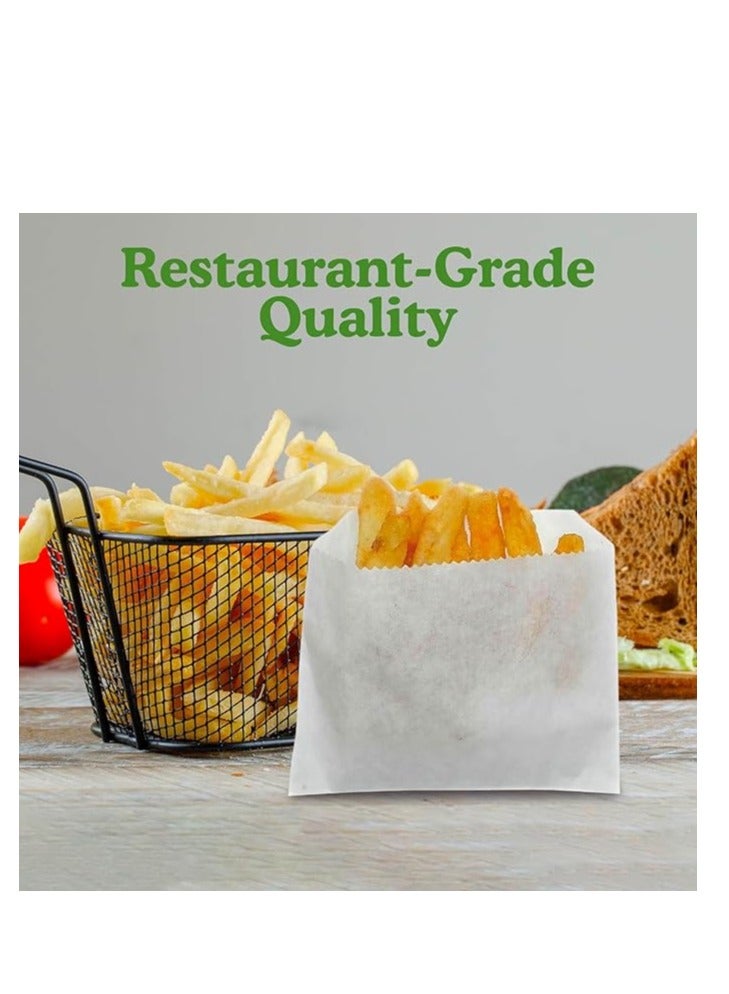 Grease-resistant snack bags Serving bags for French fries, onion rings, and more Perfect for outdoor entertaining Keeps hands grease-free  - Image 5
