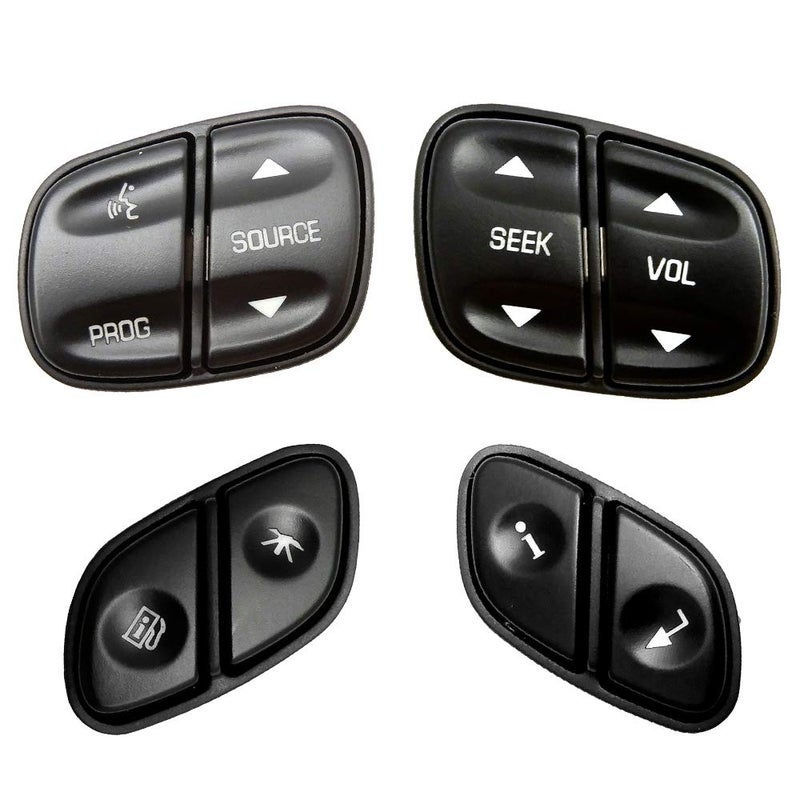 Steering Wheel Control Switch Button Compatible with 20032009 Chevy Silverado Suburban Tahoe Avalanche GMC Sierra Yukon Escalade Replaces 21997738 21997739 1999442 1999443
