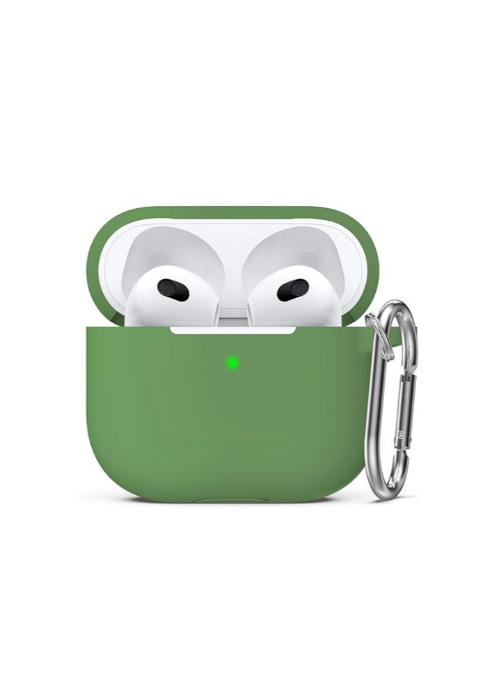 ويكسون غطاء حماية ايربودز  3 واق مضاد للصدمات من السيليكون حافظة apple airpods pro 3  اخضر زيتي - Image 1