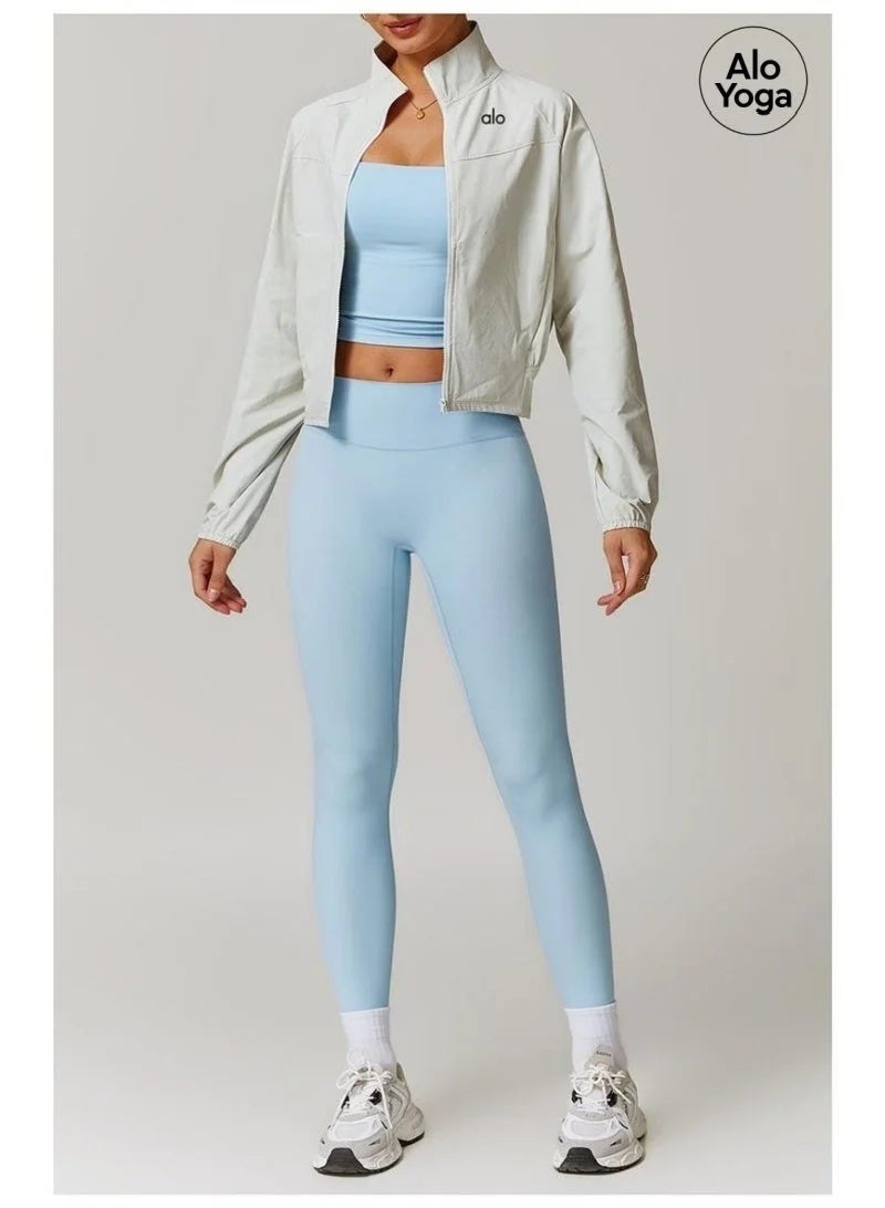 Alo Yoga Women's Windproof Sun Protection Ultra Thin Lightweight Sports Jacket for Yoga and Outdoor Fitness - Image 3