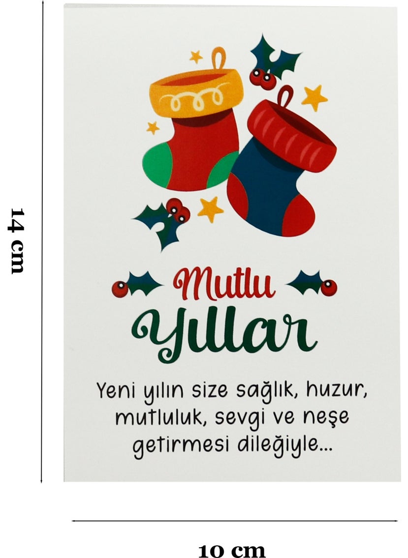 Repro Design 10X14 cm New Year Themed 5 Pieces Greeting Card Model-12 Happy New Year  - Image 3
