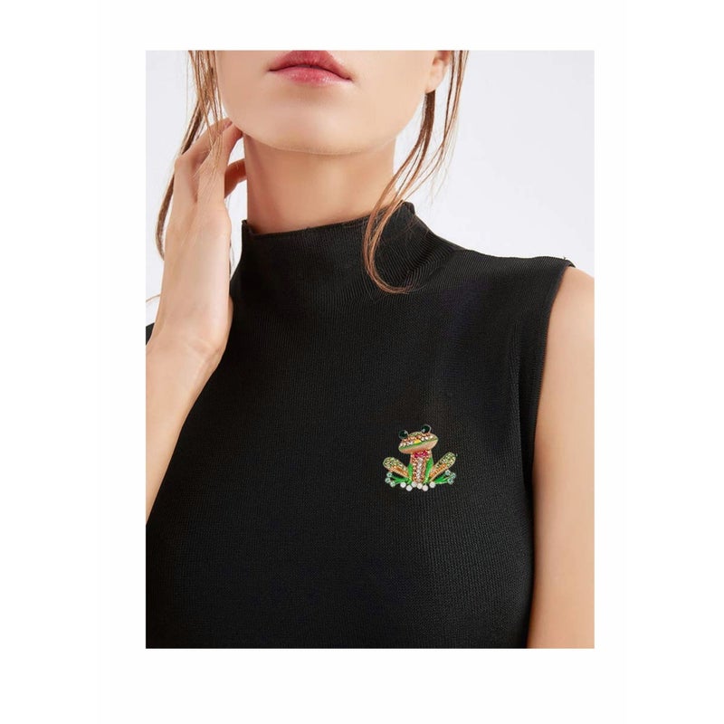 SOLARAE 7 Pieces Women Brooch Set Crystal Pin Vintage with Dragonfly Butterfly Hummingbird Owl Elephant Peacock Bee Animal and Insect Brooch Pin for Women Girls enamel - Image 2