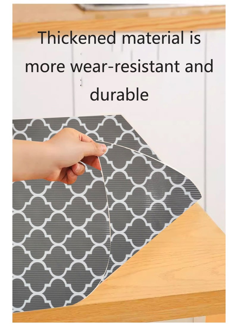 Kitchen cabinet shelf and drawer lining non-adhesive, strong anti-slip thickened cabinet shelf lining, dressing table cabinet waterproof pad, gray, 30*150cm  - Image 4