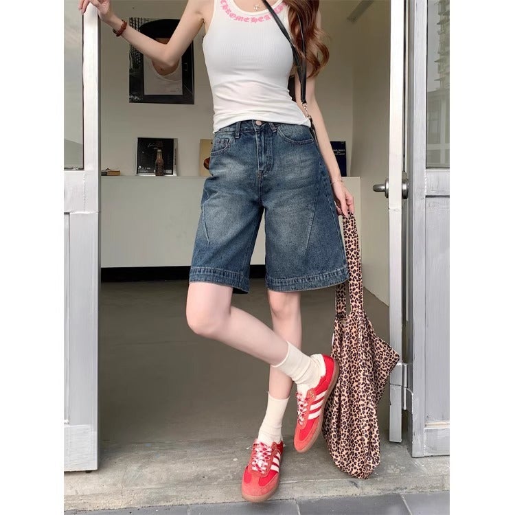 جينز نسائي فضفاض ومناسب للجميع بخصر عالٍ من سبايس جيرلز بتصميم قديم، صيف 2025 - Image 3