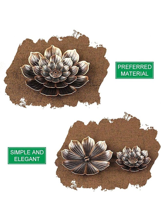 Bukela - Incense Burner Bowl, Ceramic Handicraft Incense Holder for Sticks, Coil Lotus Ash Catcher Tray 4.62 Inch Gray, Incense Burner Holder for Home Fragrance Accessories - Image 1