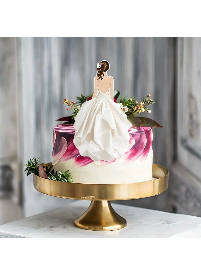 2Pcs Wedding Dress Design Decorative Cake Topper - Image 5