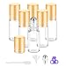 PrettyCare 6 Pack 5 ml Essential Oil Roller Bottles with Stainless Steel Roller Ball Refillable Leakproof Empty Thick Clear Glass Roll on Bottles with Metal Caps for Travel Perfume - Image 2