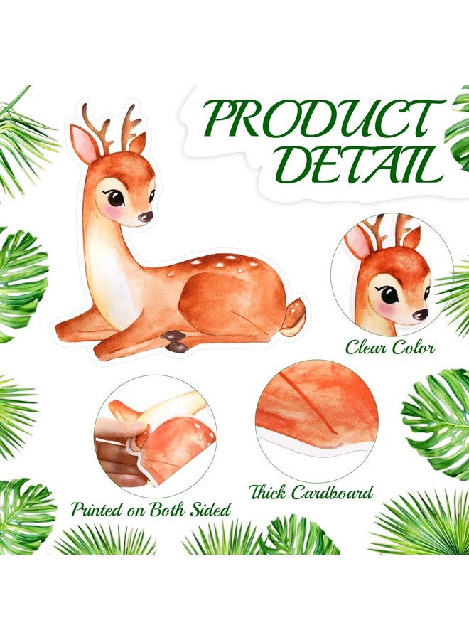 Teling 45 قطعة من قصاصات حيوانات الغابة لتزيين حفلات السفاري مع نقاط غراء وزخارف حفلات بطابع الغابة قصاصات ورقية لحفلات استقبال المولود وأعياد الميلاد ولوحة الإعلانات في الفصول الدراسية ومستلزمات الحفلات - Image 4