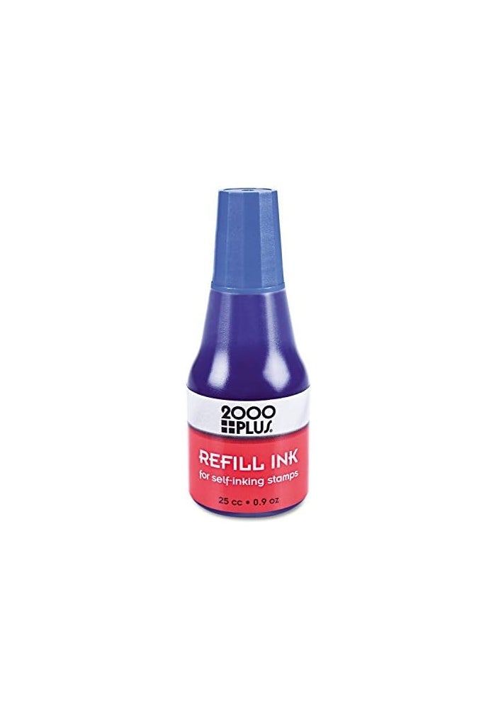 2000 PLUS Refill Ink for Self-Inking Stamps - 25cc (0.9 oz) Squeeze Bottle, Blue - Image 3