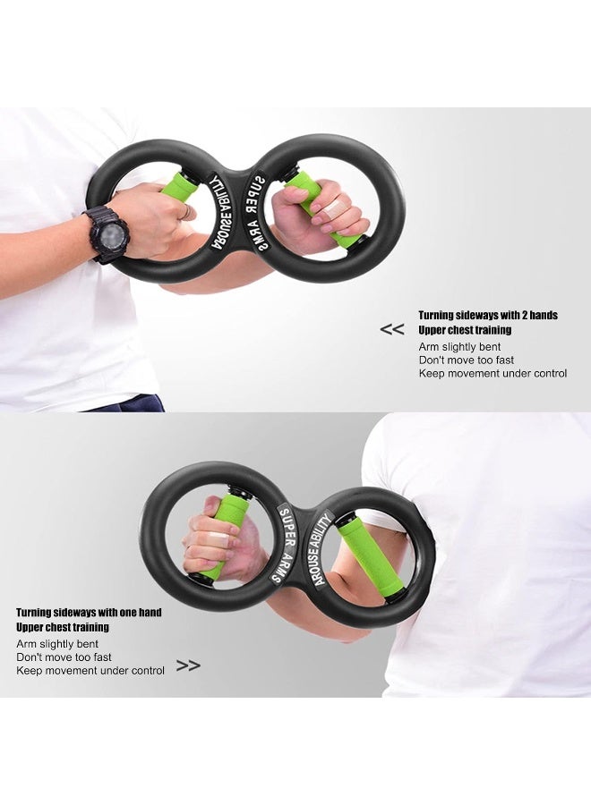 ANGGREK Grip Strength Trainer, ANGGREK Arm Force Exercising Tool 8 Shaped Promote Circulation Wrist Strength Trainer Fitness Equipment 10kg - Image 2