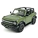 Metanyl 2Door Convertible Bronco Badlands Model Car 136 Scale Diecast Toy Cars Metal Alloy Childrens Vehicles Pull Back Doors Open Black Rim Mens Collection Kids Toys for Boys Gifts Cake Topper green - Image 2