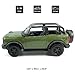 Metanyl 2Door Convertible Bronco Badlands Model Car 136 Scale Diecast Toy Cars Metal Alloy Childrens Vehicles Pull Back Doors Open Black Rim Mens Collection Kids Toys for Boys Gifts Cake Topper green - Image 4