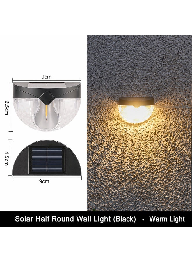 Solar Step Light Fence Semicircular Outdoor Waterproof LED Wall Light Half Moon Garden Balcony Stair Lights Auto On/Off Solar Powered lamp Pathway Fence Light - Image 4