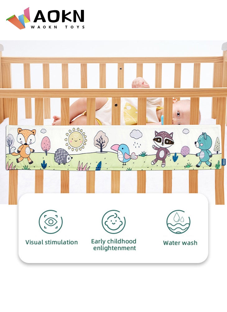 WAOKN Baby Soft Cloth Book Cute Fox Theme High Contrast Sensory Toys Early Education Toddlers Sensory Activity Fabric Book for Babies Nordic Style Soft Cloth Book Toy - Image 4