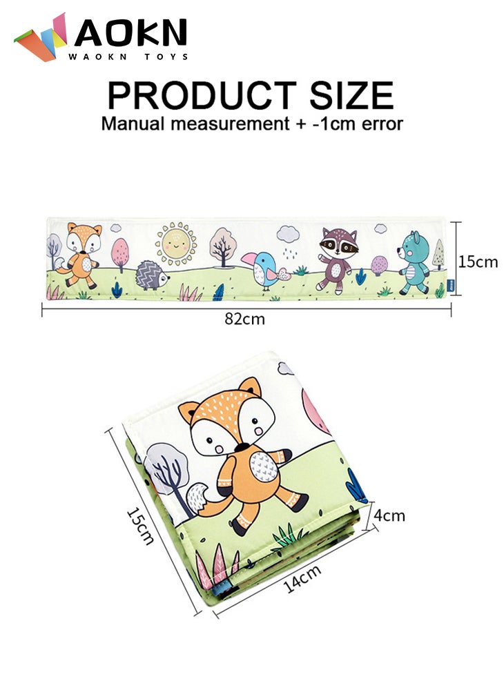 WAOKN Baby Soft Cloth Book Cute Fox Theme High Contrast Sensory Toys Early Education Toddlers Sensory Activity Fabric Book for Babies Nordic Style Soft Cloth Book Toy - Image 2