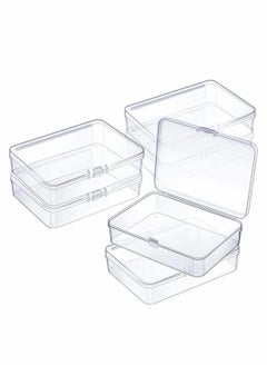 Y&D Mini Plastic Storage Containers Box for Collecting Small Items Clear 4.45x3.3x1.18in 6 Pieces  - Image 1