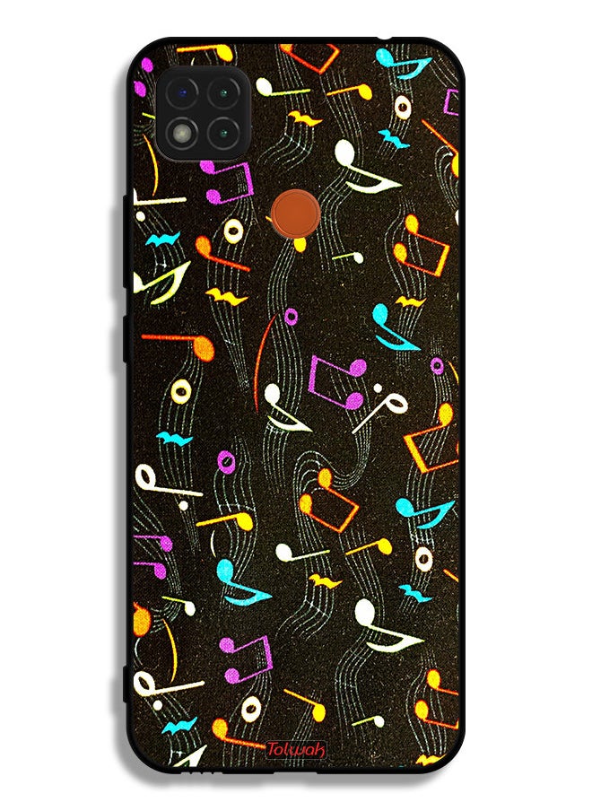 Tolwak Xiaomi Redmi 9C Protective Case Cover Music Fabric Pattern  - Image 2