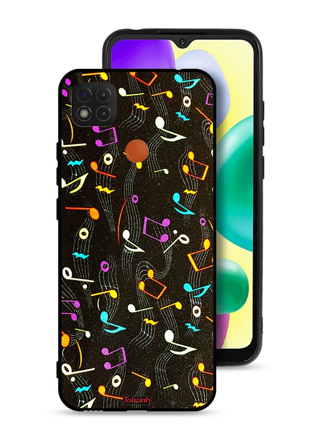 Tolwak Xiaomi Redmi 9C Protective Case Cover Music Fabric Pattern  - Image 1