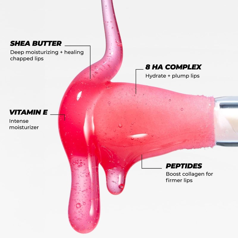 Vitamasques Korean Lip Oil Stain - Watermelon, Plump & Hydrate, Korean Lip Gloss, Lip Gloss plumper, Lip Oil For Women, Non-Sticky Lip Glow Oil Moisturizing - 0.17 Fl Oz - Image 3