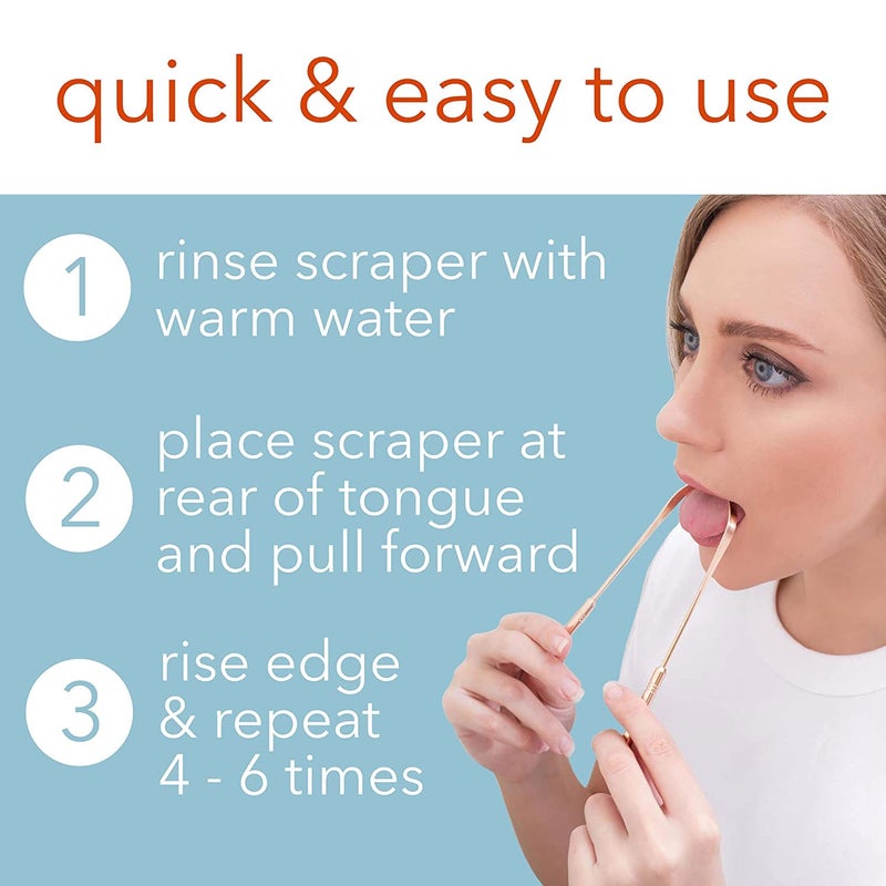 EPISKEY Ayurveda Copper Tongue Scraper Cleaner | Perfect Surgical Tongue Scraper | Best Remedy for Bad Breath | Maintains Oral Hygiene | Thick Safe Blunt Edges | Flexible Handle and Comfortable Grip - Image 3