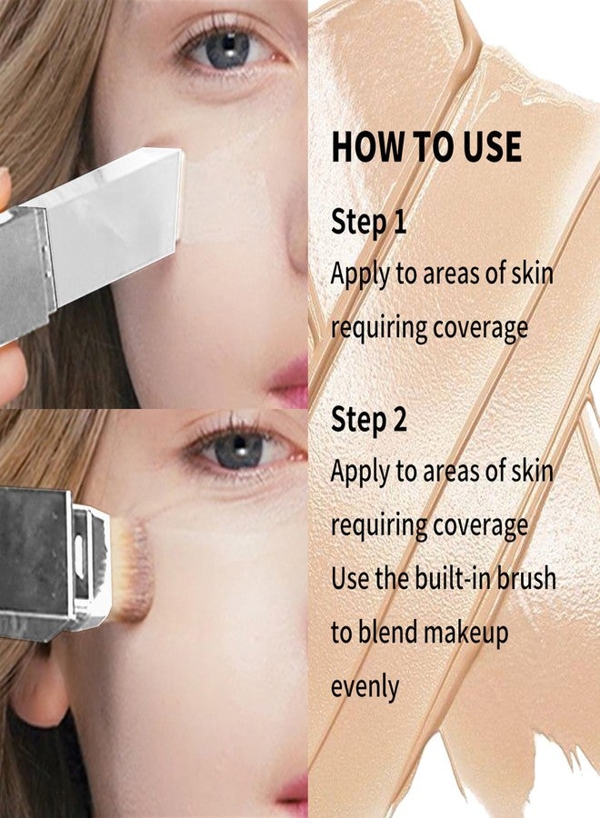 SURORAIN Color Changing Foundation, Color-Changing Cover Cream Stick, Long-Lasting Moisturizing Lightweight Concealer, Waterproof and Sweat-Resistant, Natural Makeup for All Skin Types - Image 4