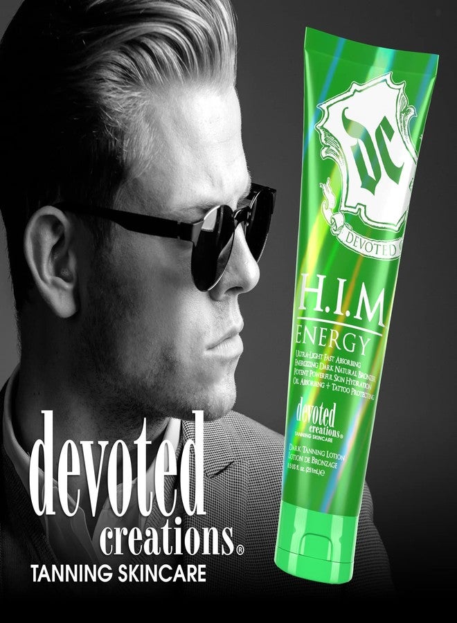 Devoted Creations HIM Energy - Ultra-Light Fast Absorbing Energizing Dark Natural Bronzerr Dark Tanning Lotion - Image 3