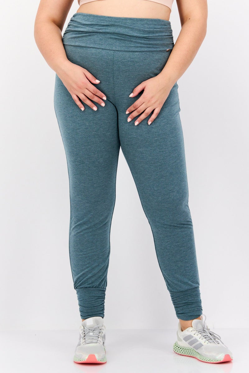 Tahari Sports Women Sportswear Fit Training Jogger Pants, Heather Green - Image 1