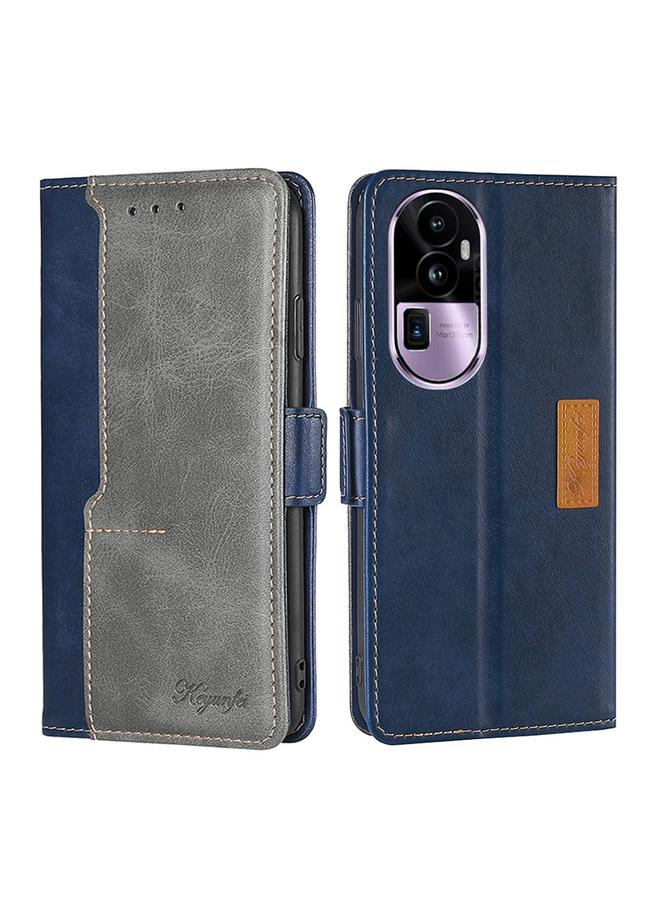 S-TOP Case For OPPO Reno10 Pro+ 5G Contrast Color Side Buckle Leather Phone Case - Image 1