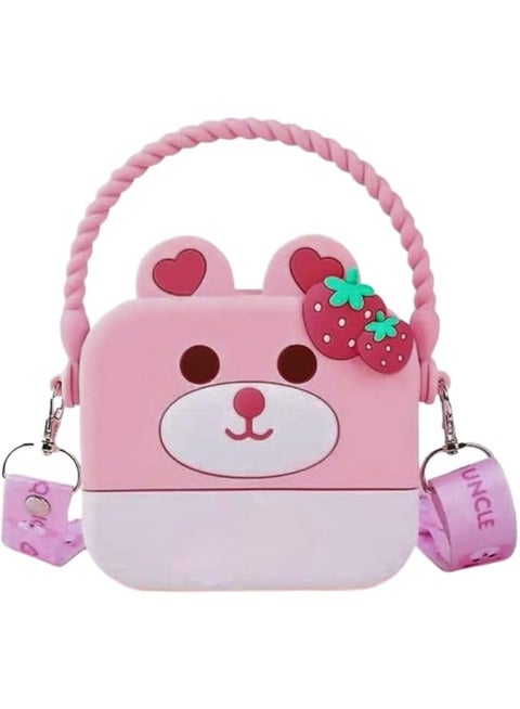 Cute Cartoon Animal Mini Jelly Silicone Crossbody Handbag Purse, Soft Square Shoulder Bag Purse With Adjustable Strap, Birthday Gift, Playful Design, Easy To Clean, Small Stylish Bag