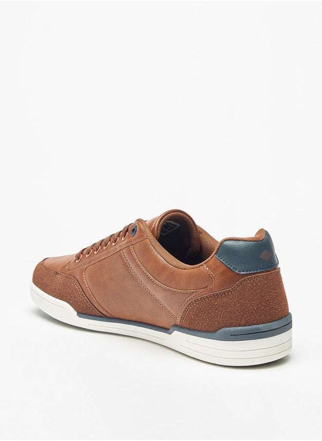 Lee Cooper Men's Logo Detail Sneakers with Lace-Up Closure  - Image 2