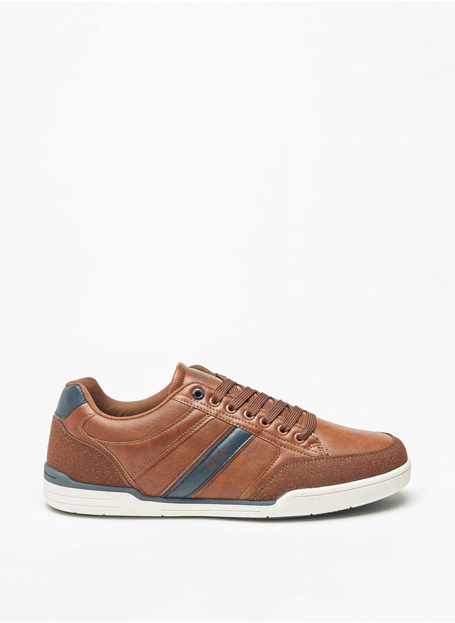 Lee Cooper Men's Logo Detail Sneakers with Lace-Up Closure  - Image 3