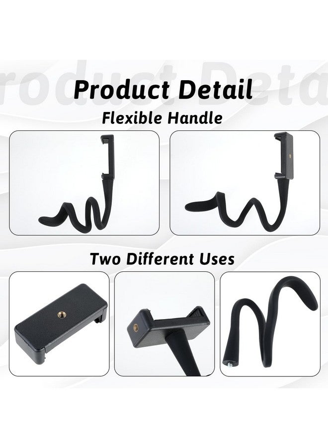 Apausvcm Stroller Phone Holder, Portable Flexible Cell Phone Holder Stand with Non-skidding Arm Grip Soft Alloy Phone Clamp Stroller Accessories for Baby Buggy Desk Handlebar Treadmill Pushchair - Image 3
