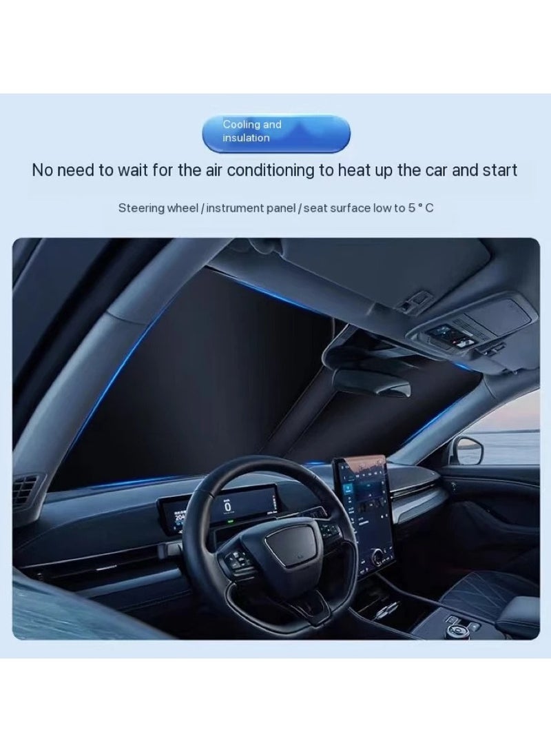 AROAQ Universal Car Windshield Sunshade UV Ray Reflector Auto Window Sun Shade Cover Protector Foldable Parasol - Image 4