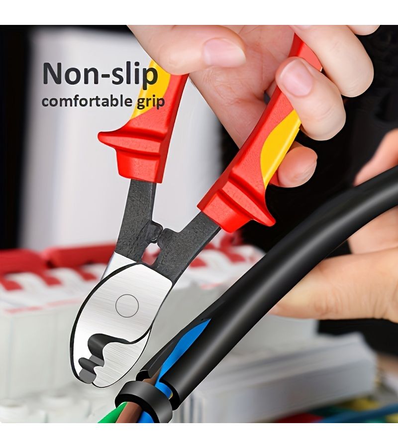 1pc Powerful Cable Cutter Wire Stripping Scissors Professional Electrician Tool - Image 1