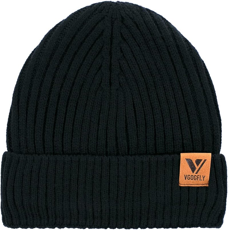Vgogfly Lined Men Beanie Slouchy Knit Skull Cap Warm Stocking Hats Guys Women Striped Winter Beanie Hat - Image 3