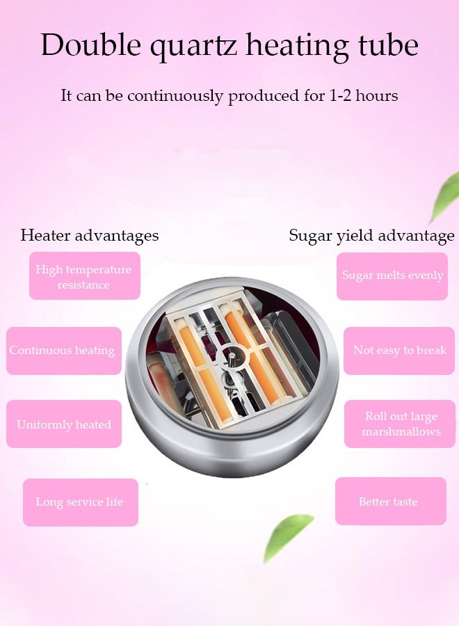 DUNISO Mini electric cotton candy machine, portable cotton candy DIY machine, household non stick children's cotton candy machine, high temperature resistance, suitable for family gatherings and celebrations, 25 * 18cm  - Image 3