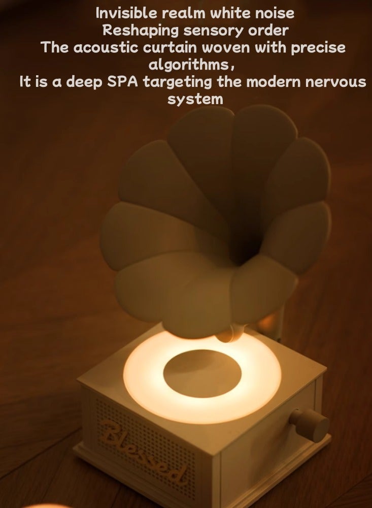 Retro Phonograph Bluetooth Speaker, Creative High-end Speaker, Moonlight White - Image 3