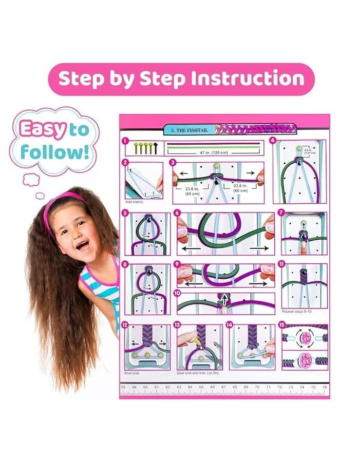 DURKU Cool Friendship Bracelet Making Kit for Girls - Fun Arts and Crafts Toy Ages 6-12, Includes Bracelet String and Rewarding Activity - Perfect Birthday Gift for Teen Girls - Image 5
