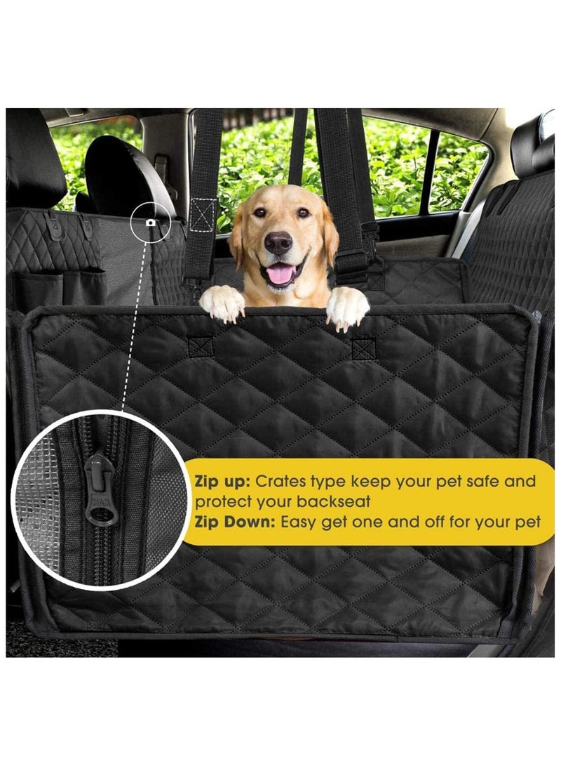 M.A&F's Dog Car Seat Cover, Waterproof and Scratchproof Dog Cover for Car Backseat, Nonslip Pet Car Seat with Mesh Window, Durable Hammock with Side Flaps for Cars, Trucks and SUV - Image 3