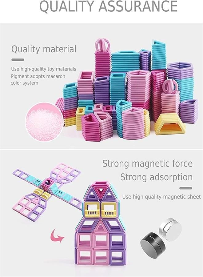 Magnetic Blocks Magnetic Tiles 85pcs 3D Castle Educational Learning and Development Toys for 3 4 5 6 7 8 9 Years Old Boys Girls Kids  - Image 3