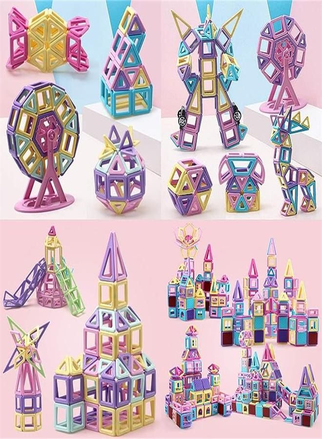 Magnetic Blocks Magnetic Tiles 85pcs 3D Castle Educational Learning and Development Toys for 3 4 5 6 7 8 9 Years Old Boys Girls Kids  - Image 2