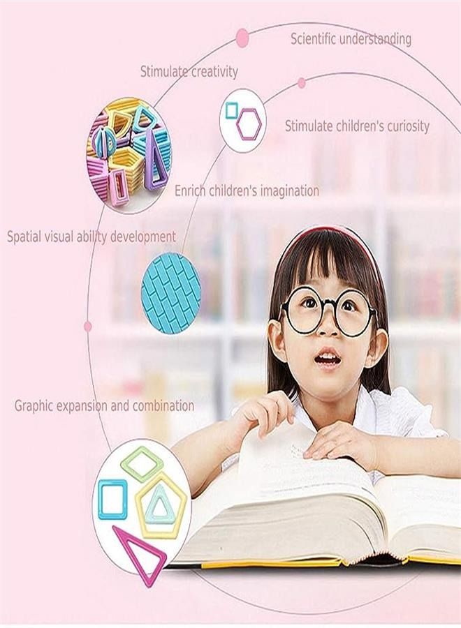 Magnetic Blocks Magnetic Tiles 85pcs 3D Castle Educational Learning and Development Toys for 3 4 5 6 7 8 9 Years Old Boys Girls Kids  - Image 4