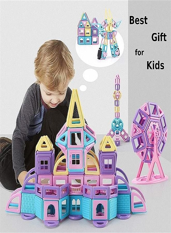 Magnetic Blocks Magnetic Tiles 85pcs 3D Castle Educational Learning and Development Toys for 3 4 5 6 7 8 9 Years Old Boys Girls Kids  - Image 5