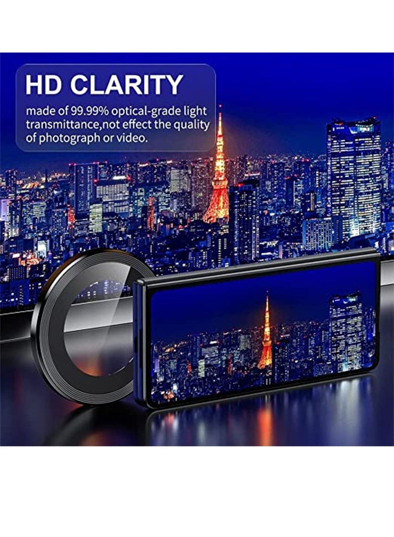 Xiaomi POCO X5 Pro Camera Lens Protector Cover Case 9H Tempered Glass Metal Individual Ring Cover, HD Clear, 2-Pack - Image 4