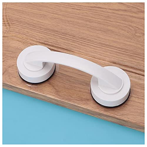 WANLIAN Powerful Suction Cup Glass Mirror Door Handle, Refrigerator Drawer Bathroom Suction Cup Wall handrail, Bathtub Shower Handle Kitchen Drawer Cabinet Handle Suction Cup (White) - Image 1