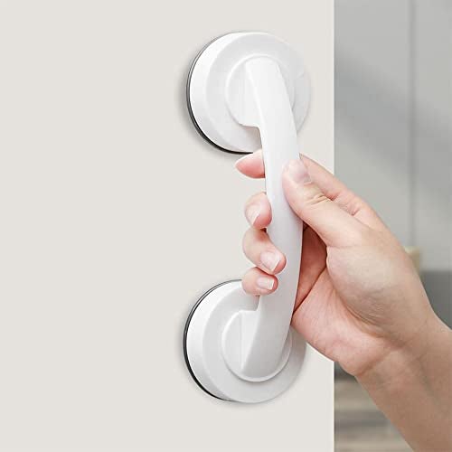WANLIAN Powerful Suction Cup Glass Mirror Door Handle, Refrigerator Drawer Bathroom Suction Cup Wall handrail, Bathtub Shower Handle Kitchen Drawer Cabinet Handle Suction Cup (White) - Image 4