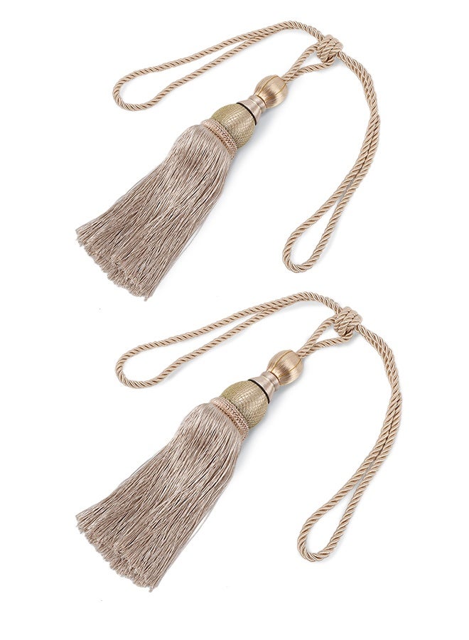 Tassel and ball-shaped curtain ties 1 pair - Image 1